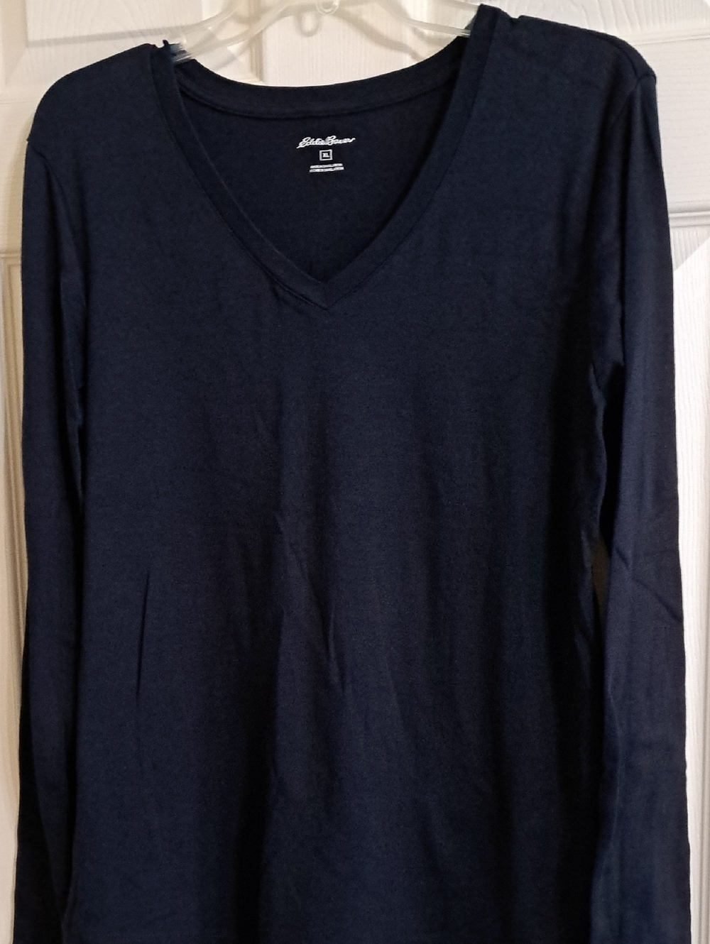 Eddie Bauer Dark Navy V-Neck Long Sleeve Top